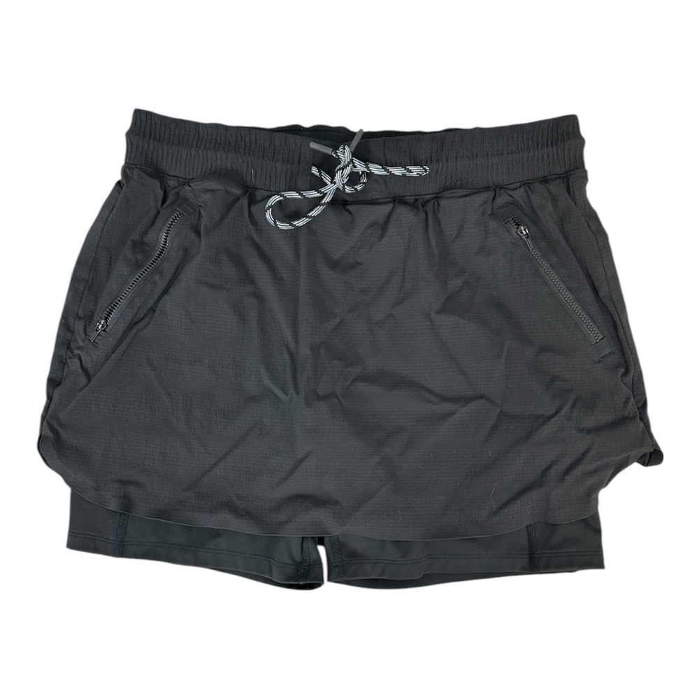 Athleta Trekkie North Skort Outdoor Active Drawstring Waist Women’s Sz 10 black